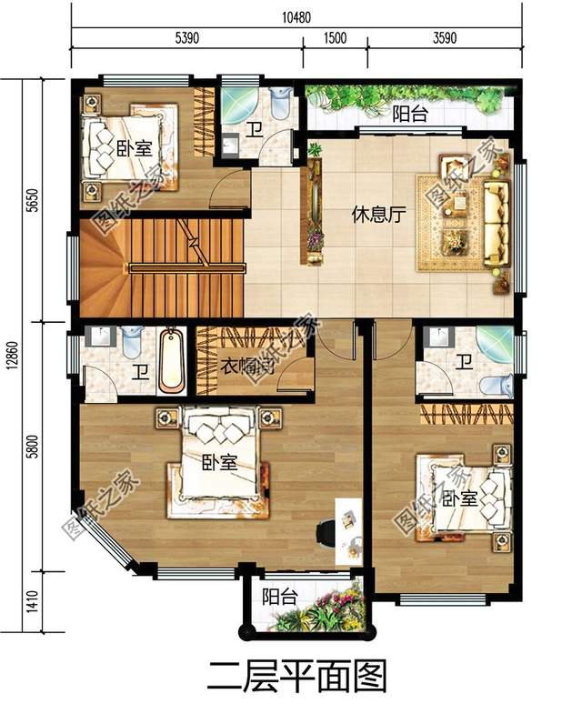 占地130平左右四層樓房設(shè)計圖，三代同堂都能住得過來