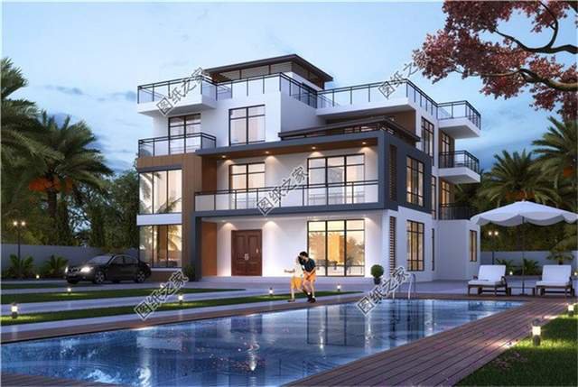 極簡現(xiàn)代風格三層自建房，簡單的線條勾勒出神清氣爽的感覺