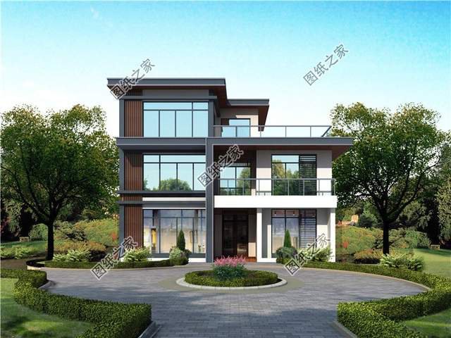 極簡現(xiàn)代風格三層自建房，簡單的線條勾勒出神清氣爽的感覺