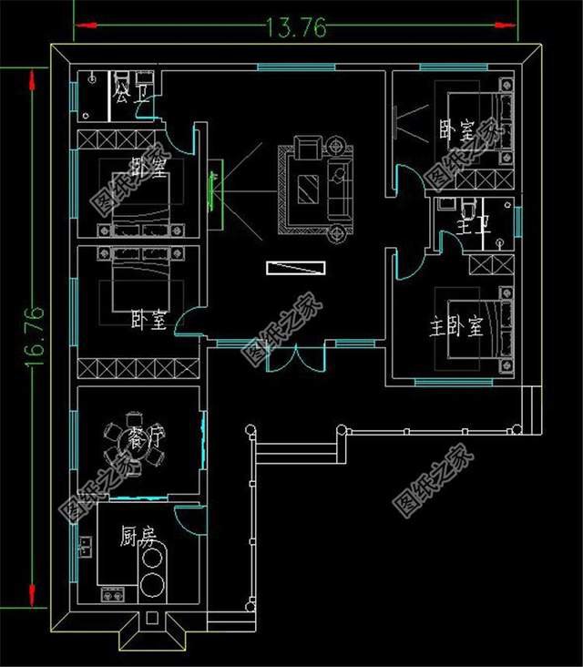 L型農(nóng)村別墅設(shè)計圖，實用舒適還美觀全安排到位了