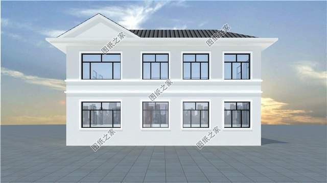 超現(xiàn)代二層房屋設(shè)計(jì)圖符合年輕人的審美，個(gè)性不張揚(yáng)，灑脫不隨性