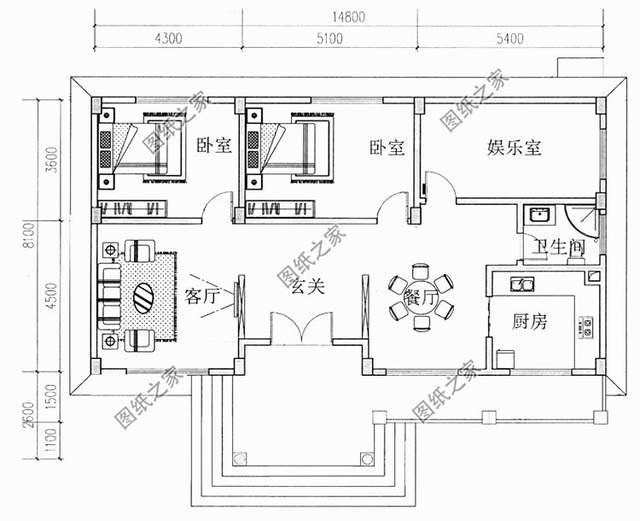 占地120平一層平房設(shè)計圖紙，讓我們的生活未來可期