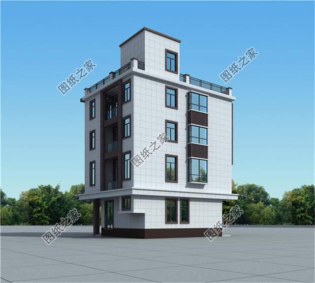 平屋頂四層迷你小別墅占地小功能全，再也不用擔(dān)心一家人不夠住了