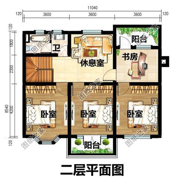 非常適合農(nóng)村自建的二層別墅設(shè)計(jì)圖紙，簡(jiǎn)約美觀，讓人心動(dòng)不已