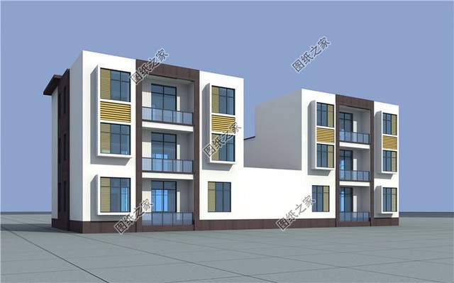 平屋頂雙拼農(nóng)村別墅，兄弟建房其利斷金，老人也會樂見其成