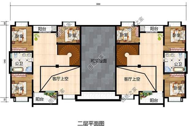 平屋頂雙拼農(nóng)村別墅，兄弟建房其利斷金，老人也會樂見其成