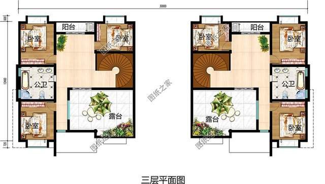 平屋頂雙拼農(nóng)村別墅，兄弟建房其利斷金，老人也會樂見其成