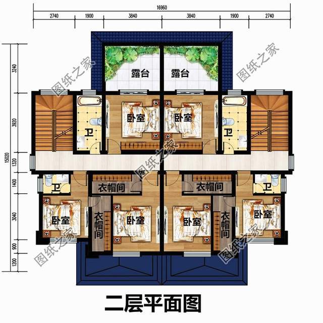 平屋頂雙拼農(nóng)村別墅，兄弟建房其利斷金，老人也會樂見其成