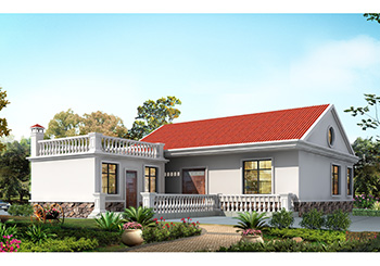 農(nóng)村七字型小別墅設(shè)計(jì)圖紙，一層帶獨(dú)立廚房戶(hù)型