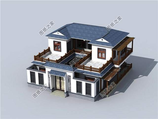 在農(nóng)村有一棟這樣的中式二層四合院，你就是人生的贏家