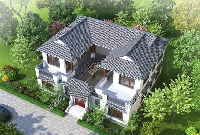 在農(nóng)村有一棟這樣的中式二層四合院，你就是人生的贏家