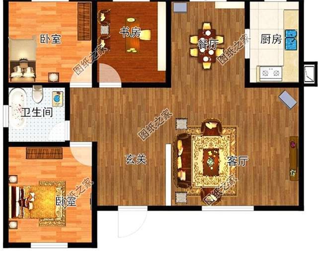 開(kāi)間12米×10米一層別墅設(shè)計(jì)圖紙，讓人一見(jiàn)傾心的田園別墅