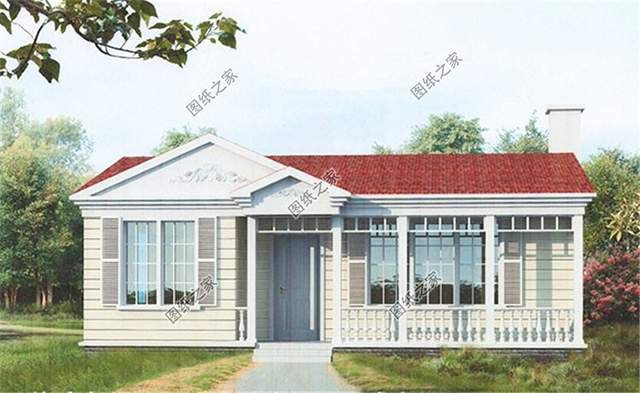 開(kāi)間12米×10米一層別墅設(shè)計(jì)圖紙，讓人一見(jiàn)傾心的田園別墅