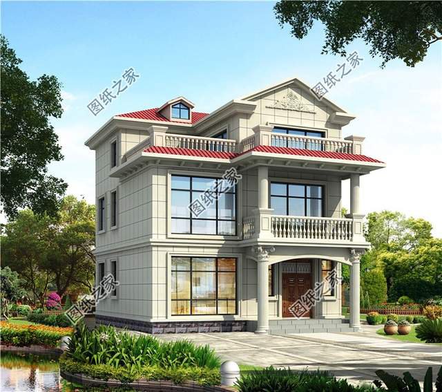 農(nóng)村三層別墅全套設(shè)計圖20萬左右，簡直就是藏不住的好戶型