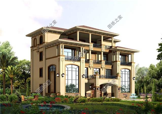 漂亮的房子百里挑一四層歐式別墅效果圖，滿足你對(duì)奢華的概念