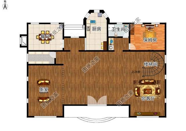 漂亮的房子百里挑一四層歐式別墅效果圖，滿足你對(duì)奢華的概念