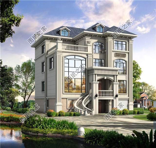 漂亮的房子百里挑一四層歐式別墅效果圖，滿足你對(duì)奢華的概念