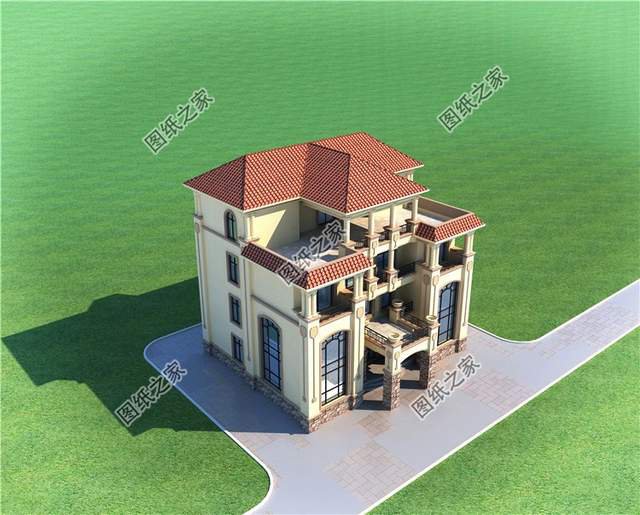 漂亮的房子百里挑一四層歐式別墅效果圖，滿足你對(duì)奢華的概念