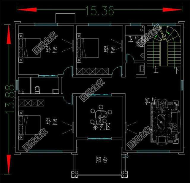 帶羅馬柱的三層別墅，文化深遠(yuǎn)，大氣外觀