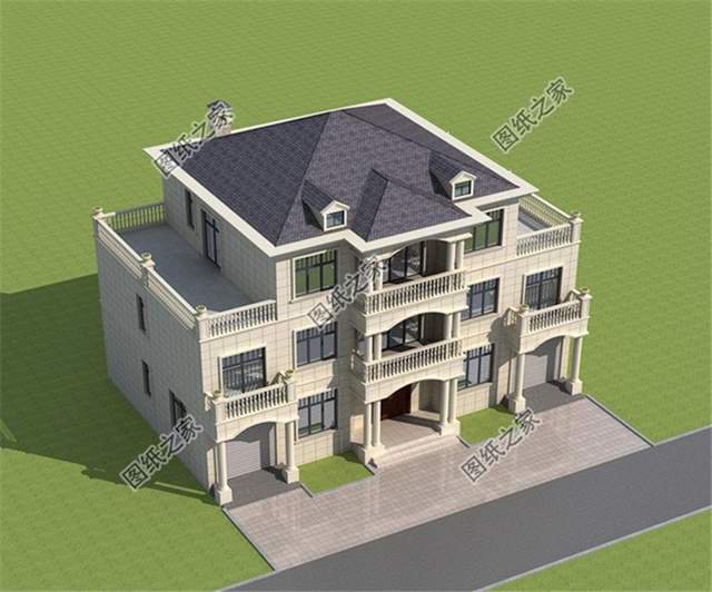 200平左右質(zhì)感十足的新農(nóng)村三層別墅設(shè)計圖，富貴之氣迎面而來