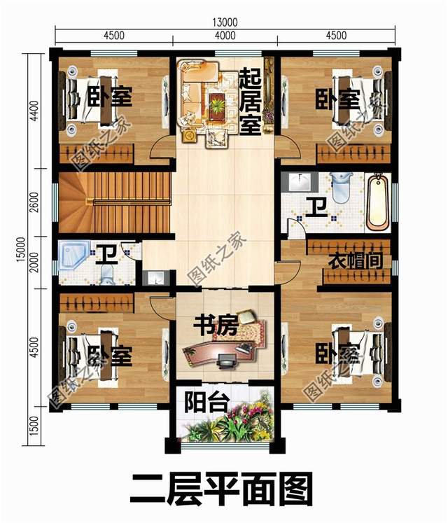 戶型對稱的農(nóng)村二層樓房設(shè)計圖，里面有一款絕對是你的選擇