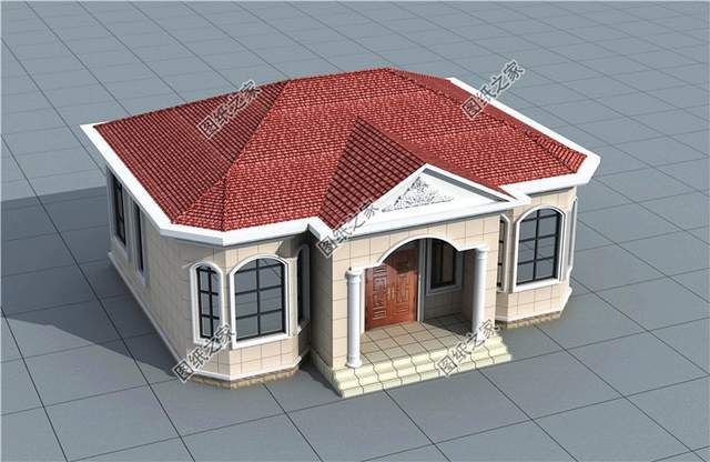 農(nóng)村一層坡屋頂自建房，造型獨特又精致，一種清新自然之感