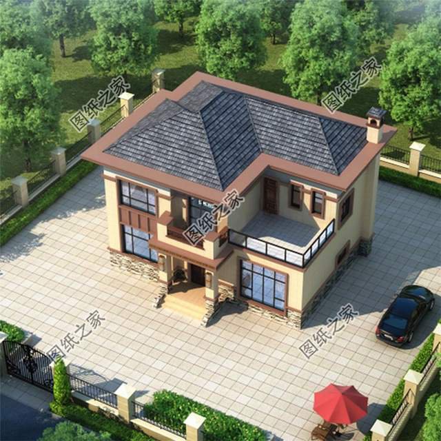 三款帶煙囪的二層鄉(xiāng)村別墅設(shè)計圖紙，給你不一樣的農(nóng)家生活