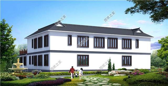 古韻十足的雙拼中式四合院別墅設(shè)計圖紙，寓意深遠地傳承建筑