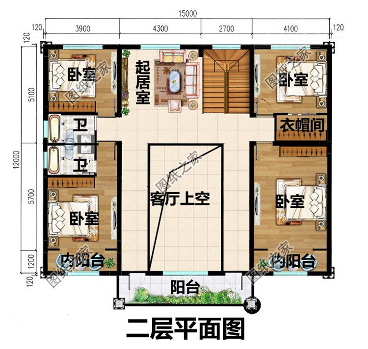 復(fù)式二層別墅設(shè)計圖