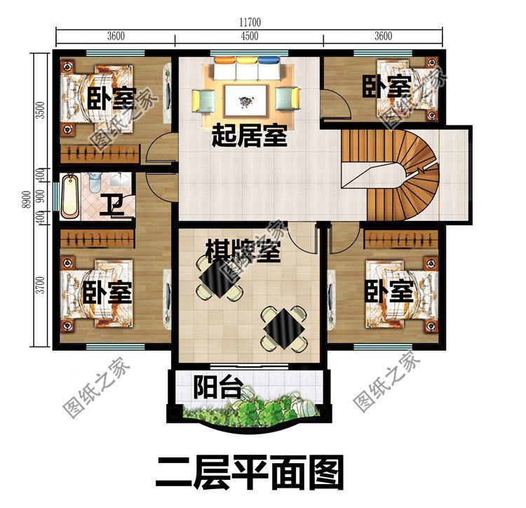 時尚創(chuàng)意型二層小別墅設計圖