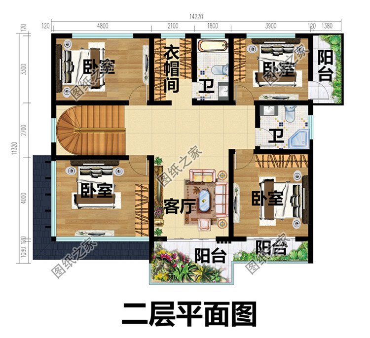 別致漂亮二層別墅設(shè)計(jì)圖紙