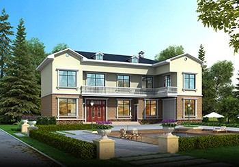 帶車(chē)庫(kù)的二層L型別墅設(shè)計(jì)圖紙及效果圖