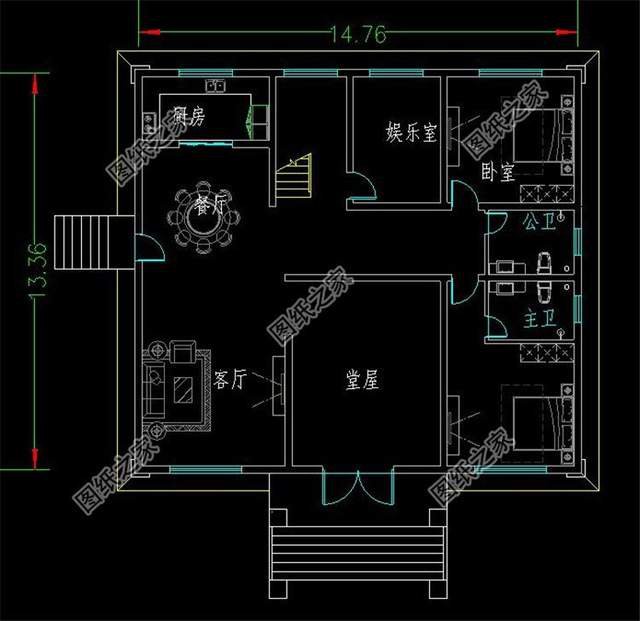 對(duì)稱設(shè)計(jì)農(nóng)村別墅，生活講究不將就