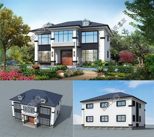 對(duì)稱設(shè)計(jì)農(nóng)村別墅，生活講究不將就