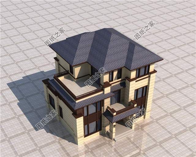 框架結(jié)構(gòu)的新中式三層農(nóng)村別墅，這樣的建筑絕對是國人的偏愛