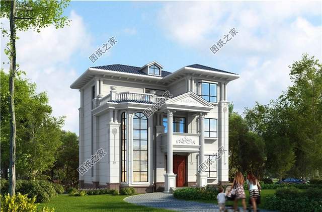 新農(nóng)村復(fù)式三層別墅戶型圖，不拘一格的豪華氣派，讓人贊嘆