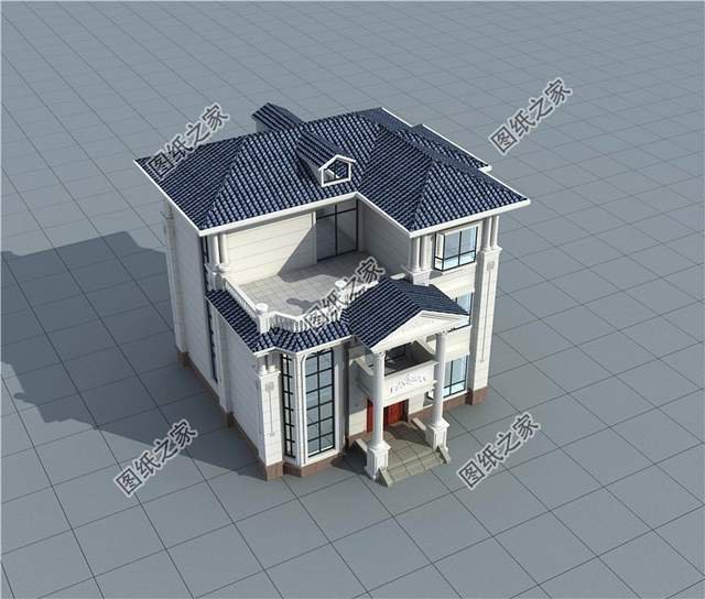 新農(nóng)村復(fù)式三層別墅戶型圖，不拘一格的豪華氣派，讓人贊嘆