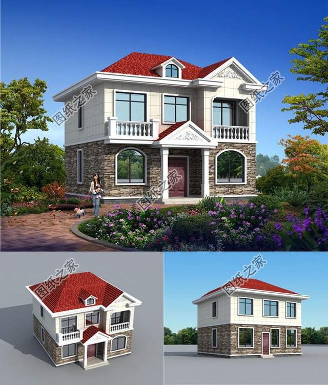 帶老虎窗框架結(jié)構(gòu)二層別墅，遇見你后滿眼皆是溫柔