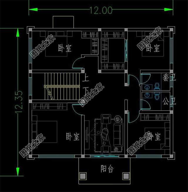 對(duì)稱設(shè)計(jì)二層別墅，講究的外觀，對(duì)稱的愜意
