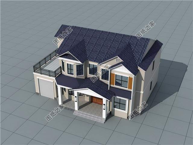 農(nóng)村別墅帶露臺(tái)和車(chē)庫(kù)，便捷生活就是方便自己