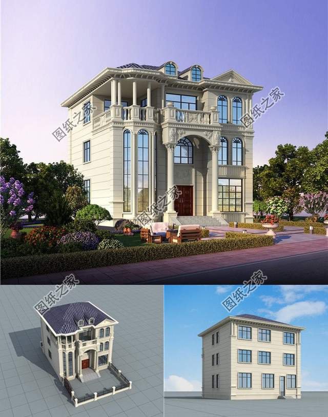 建三層半樓房設(shè)計(jì)圖，高屋建瓴地倚天的大氣生活