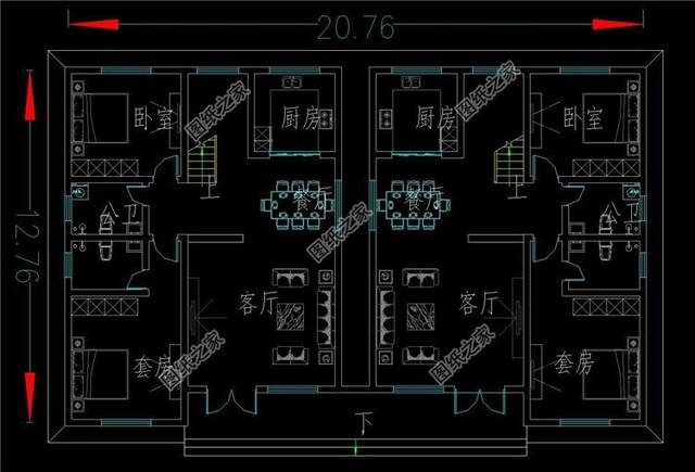 兩層雙拼別墅，小家獨(dú)一統(tǒng)，大家合不離