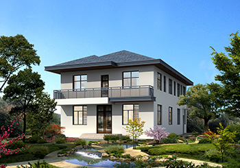 帶商鋪的二層自建小別墅設(shè)計(jì)圖紙及效果圖