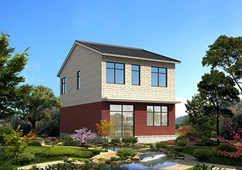 90平帶商鋪二層小戶型自建房子設(shè)計(jì)圖及效果圖