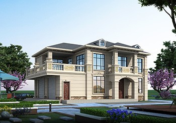 一層一半商鋪一半住宅的二層別墅設(shè)計(jì)圖紙及效果圖