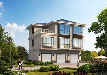 一層帶商鋪的三層別墅設(shè)計圖紙及外觀效果圖