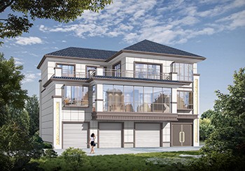 農(nóng)村帶門面的三層自建別墅設計圖紙，外觀漂亮時尚