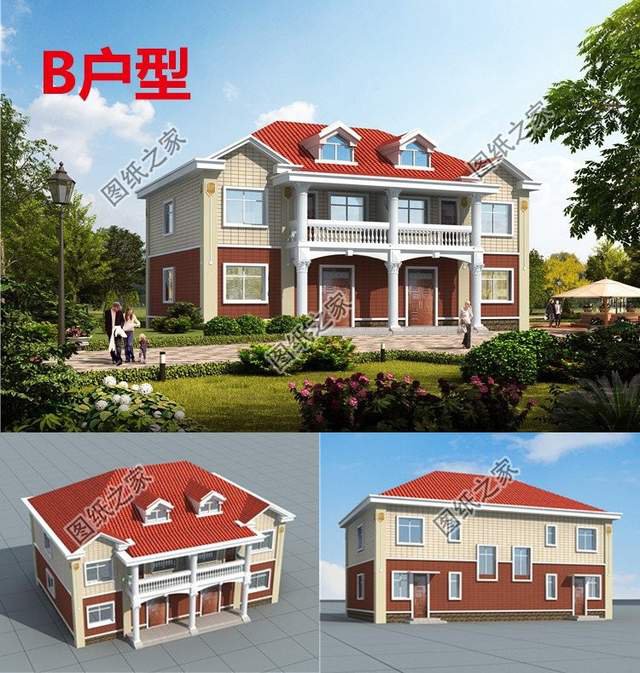 歐式二層雙拼自建房，田園的風光，家人的陪伴