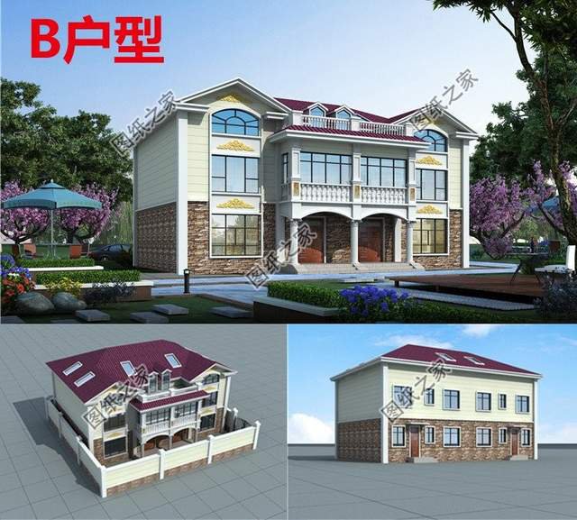 歐式二層雙拼自建房，田園的風光，家人的陪伴