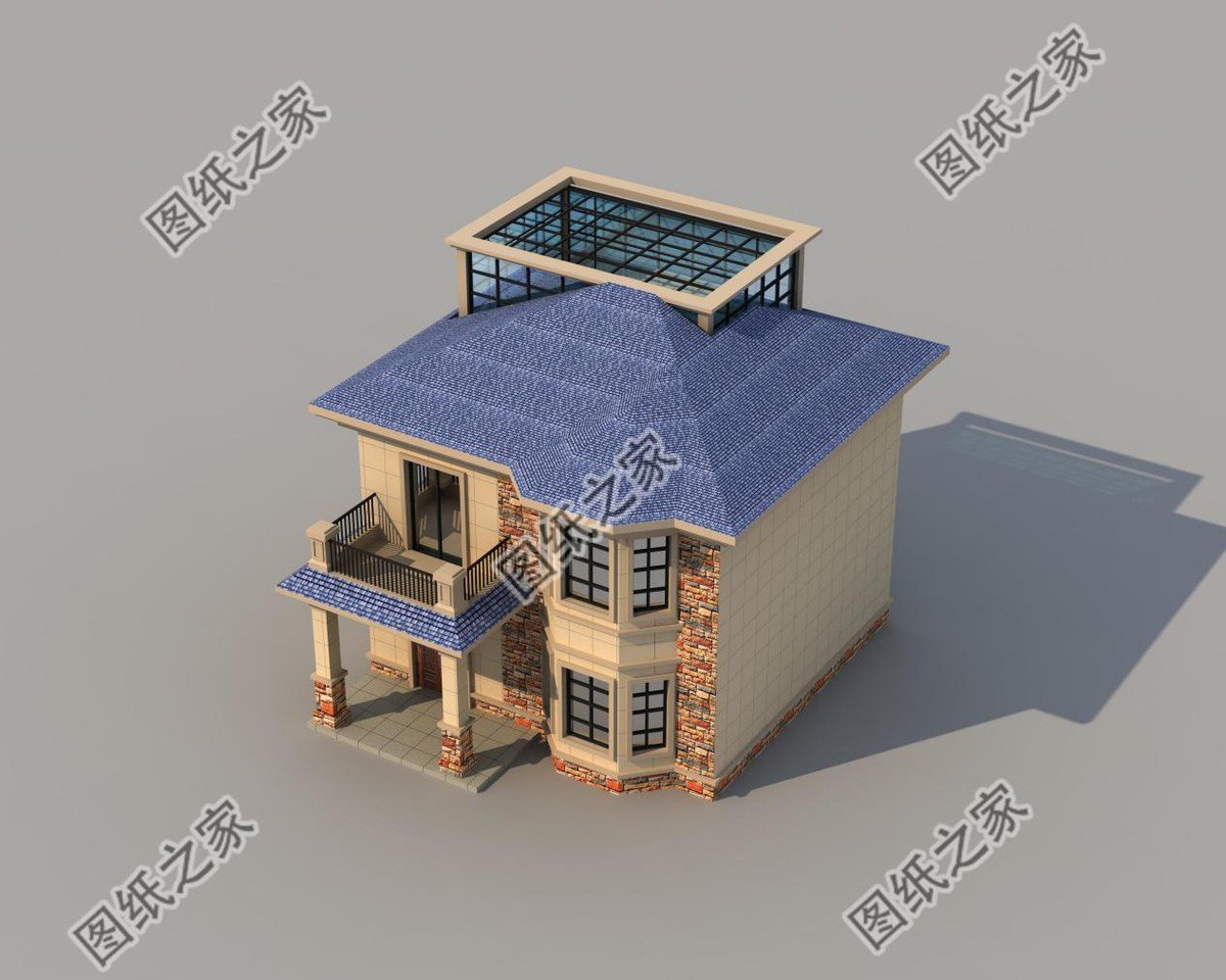 9×9農(nóng)村別墅效果圖，小而精巧，實(shí)用舒適